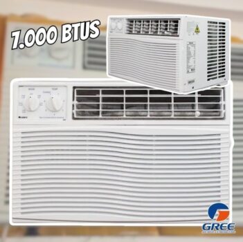 Ar Condicionado de Janela Gree 7.000 Btus/h Frio Monofásico Mecânico Branco GJC07BV-A6NMND1A 127V