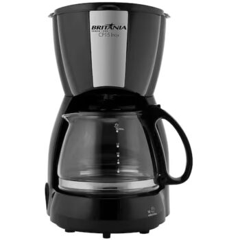 Cafeteira Elétrica Britânia 600ml Preta Inox CP15 – 127 Volts - 110V