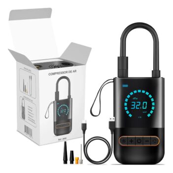 Compressor De Ar Mini Calibrador De Ar Portátil Recarregável Para Pneus De Bicicleta Moto Carro Bolas Infláveis