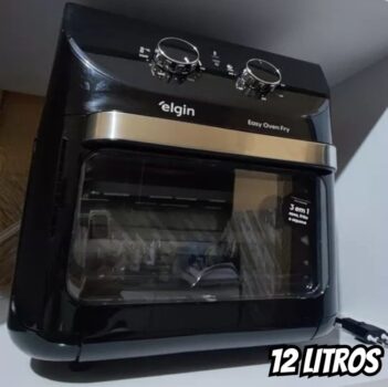 Fritadeira Easy Oven Fry 3 em 1 Elgin 12 Litros 110V - Assa, Frita sem óleo e Reaquece - Airfryer