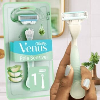 Gillette Venus Pele Sensível Aparelho de Depilar Recarregável com Aloe Vera, 1ud