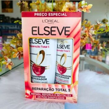 Kit L'Oréal Paris Shampoo 400ml + Condicionador 400ml Elseve Reparação Total 5.