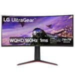Monitor Gamer Curvo LG UltraGear 34", 2K WQHD, UltraWide, 160Hz, 1ms, FreeSync Premium, HDR10, Som Integrado - 34GP63A-B