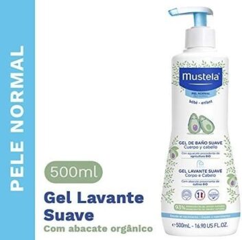 Mustela Gel Lavante Suave 500ml - Sabonete Líquido Corpo e Cabelo para bebês e crianças – feito com 93% de ingredientes de origem natural