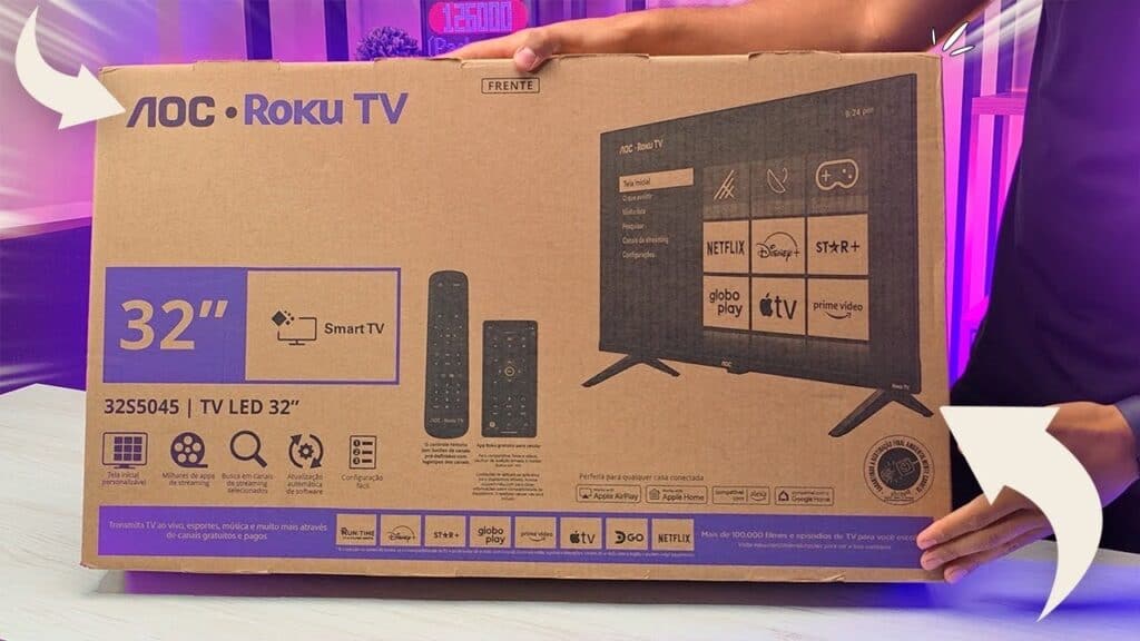 Smart TV AOC 32S50 com Roku TV: Unboxing, Primeiras Impressões e Review Completo Smart TV AOC 32S50 com Roku TV: Unboxing, Primeiras Impressões e Review Completo