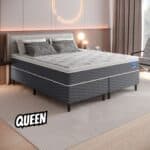 Promotop: As melhores Promoções,cupons e descontos! Cama Box Queen Cinza E Colchão Queen Molas Ensacadas Individualmente Bertha 158x198x64 Umaflex
