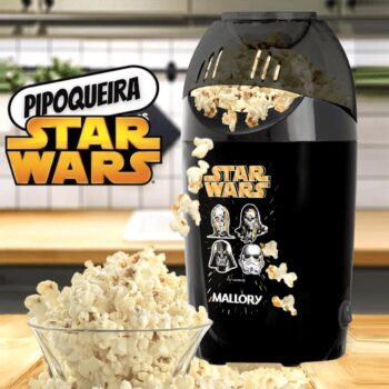 Pipoqueira Elétrica Mallory Star Wars- Pipoca saudável pronta em 3 minutos - 127V