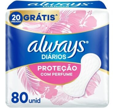 Protetor Diário Always Com Perfume - 80 unidades
