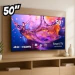 Smart TV 50" HQ 4K 3 HDMI 2 USB WI-FI Android 11 Design Slim e Tela Frameless UDE50HR315LN