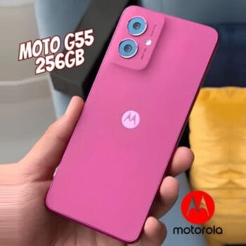 Smartphone Motorola Moto G55 5g - 256gb 16gb Ram Boost E Camera 50mp Com Ai Nfc Tela 6.5 Com Superbrilho - Rosa