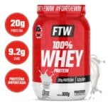 Whey Protein 100% Concentrado Pote 900g Sabor Leite - FTW