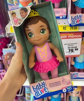 Baby Alive Princesa Bailarina Boneca Bebê De Cabelos Castanh