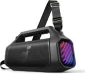 Boom 2 Plus Soundcore da Anker Caixa de Som Portáteis Bluetooth Alto-falante Externo, 140W, 2+2 Canais, BassUp 2.0, 20H de Reprodução, Carregamento Rápido, IPX7, Luzes RGB, Power Bank, Preto