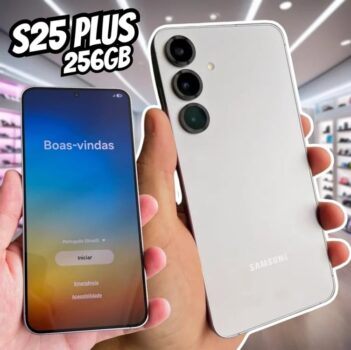 Celular Samsung Galaxy S25+ 5G, 256GB, 12GB RAM, Câmera Tripla de 50+12+10, Tela Grande de 6.7", Azul
