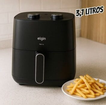 Fritadeira De Ar Petit Fry Elétrica 3.7l Preta Elgin Cor Preto