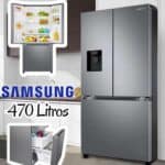 Geladeira Samsung RF49A Inverter Frost Free 3 Portas com Dispenser de Água 470L Inox Look