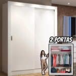 Promotop: As melhores Promoções,cupons e descontos! Guarda Roupa Solteiro Denver Madesa 2 Portas Correr Branco 109409