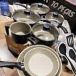 Jogo de Panelas Tramontina Turim em Alumínio com Revestimento Interno e Externo em Antiaderente Starflon Max Preto 10 Peças