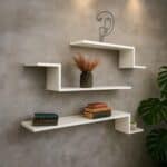 Kelan 3 Prateleiras Z Suspensa Para Quarto Sala Decorativa Cor Branco