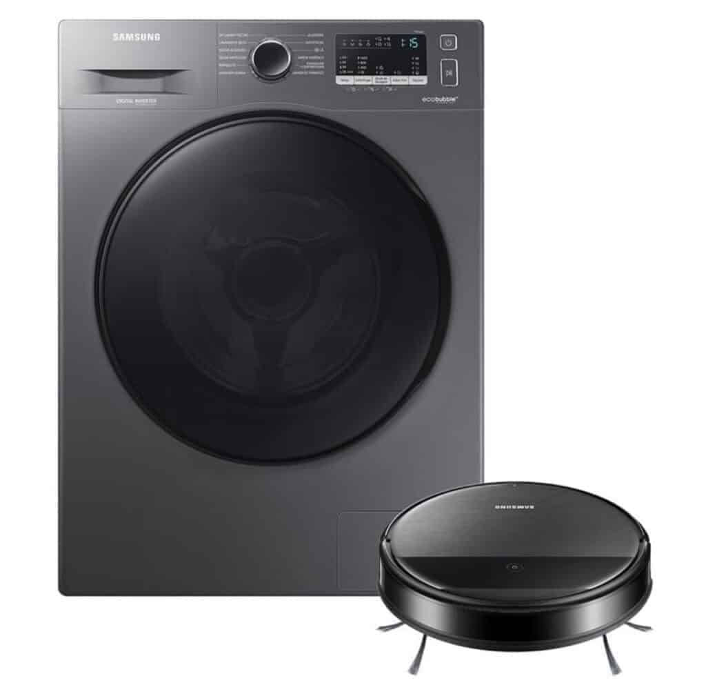 Kit Lava E Seca Wd11M Inverter Inox 11/7Kg E Aspirador Robô 2 Em 1 Com ...