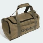 Mala Duffel Pequena Linear Feminino E Masculino adidas Cor Olive Strata / Black Desenho Do Tecido Liso