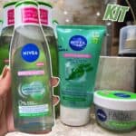 NIVEA Kit Controle Do Brilho: Água Micelar Limpeza Facial 7 Em 1 200Ml + Sabonete Em Gel De Limpeza Facial 150Ml + Gel Hidratante Facial 100G
