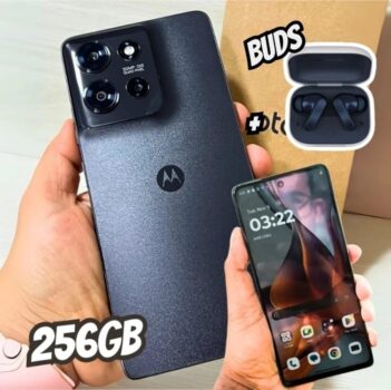 Smartphone Motorola Moto g75 5G + Moto Buds - 256GB 16GB (8GB RAM+8GB Ram Boost) e 50MP Sony Lytia 600 Camera Moto AI Ultrarresistencia militar - Preto