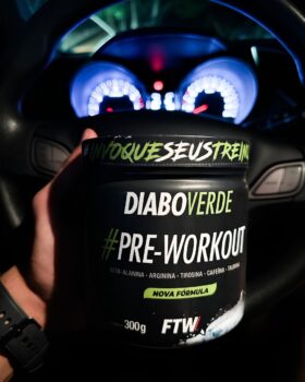 Suplemento Em Pó Pre Treino Pre Workout Pote 300g Sabor Frutas Vermelhas FTW - DIABO VERDE