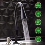 Torneira Gourmet Cozinha Mesa Bancada Pia Flexível Preta Abs