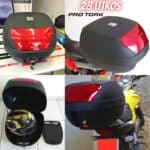 BAULETO PLÁSTICO SUPERIOR 28 LITROS PRO TORK SMART BOX REFLETOR VERMELHO