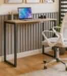 Escrivaninha Industrial Mesa Estudo Aparador Office Aço Mdf