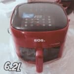 Fritadeira Sem Óleo Air Fryer Eos Chef Gourmet 6.2 Litros Compacta Digital Vermelho Eaf60v 110v
