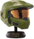 Halo Master Chief Deluxe Helmet with Stand - LED Lights on Each Side - Battle Damaged Paint - One Size Fits Most - Build Your Halo Universe