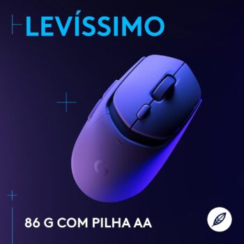 Mouse Gamer sem fio Logitech G309 LIGHTSPEED com Switches LIGHTFORCE, Sensor HERO 25K, 6 botões programáveis, Compatível com PC/macOS/Windows - Branco