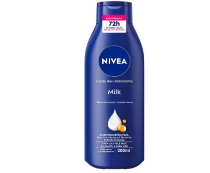 NIVEA Loção Deo-Hidratante Milk 200ml - 72h de hidratação, cuidado intenso e nutrição profunda