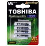 Pilha Recarregável AAA 1,2V 950mAh TNH3GAE TOSHIBA (Cartela com 4 unid.)