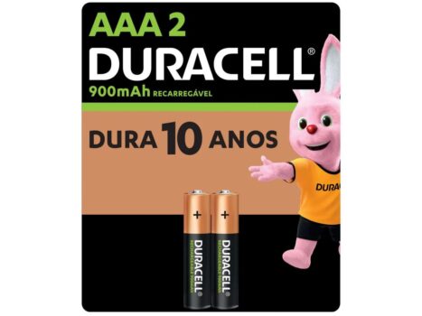 Pilha Recarregável AAA Palito 900 mAh 2 Unidades - Duracell