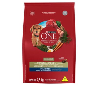 Purina ONE Ração para cães Filhotes - Frango & Carne 7,5kg
