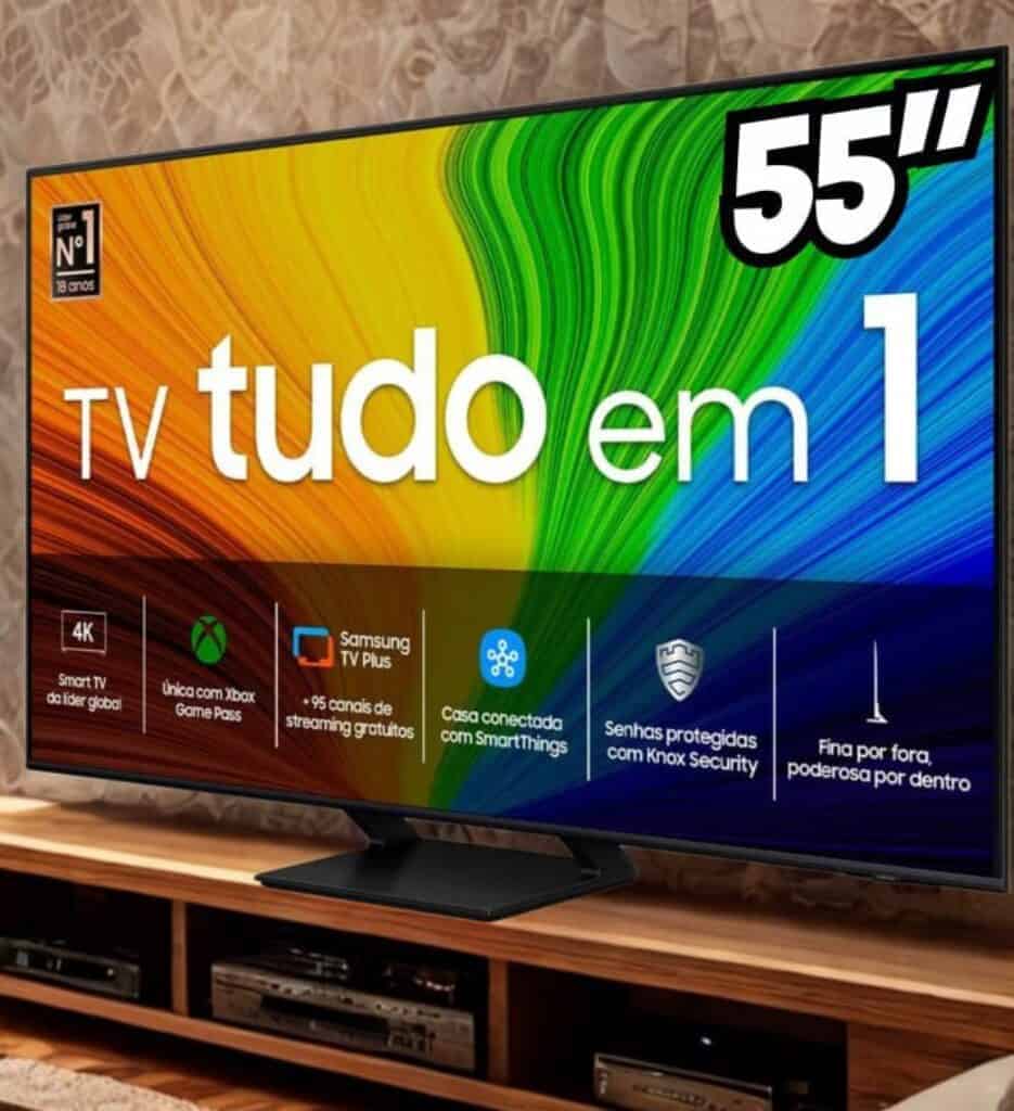 Samsung Smart TV 55 polegadas QLED 4K 55Q70D 2024 - Promotop