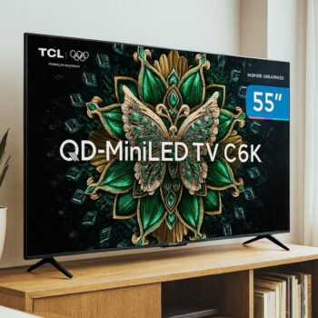 Smart TV 55" TCL 4K UHD MiniLED 55C6K 120Hz Google TV AiPQ Google Assistente 4 HDMI 2 USB