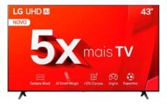 Smart Tv De 43 LG Tu801c 43tu801c0sa Com Tela Led 4k - Preto