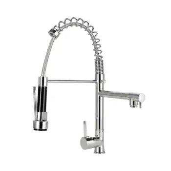 Torneira para cozinha gourmet misturador monocomando munim Pingoo.casa prata