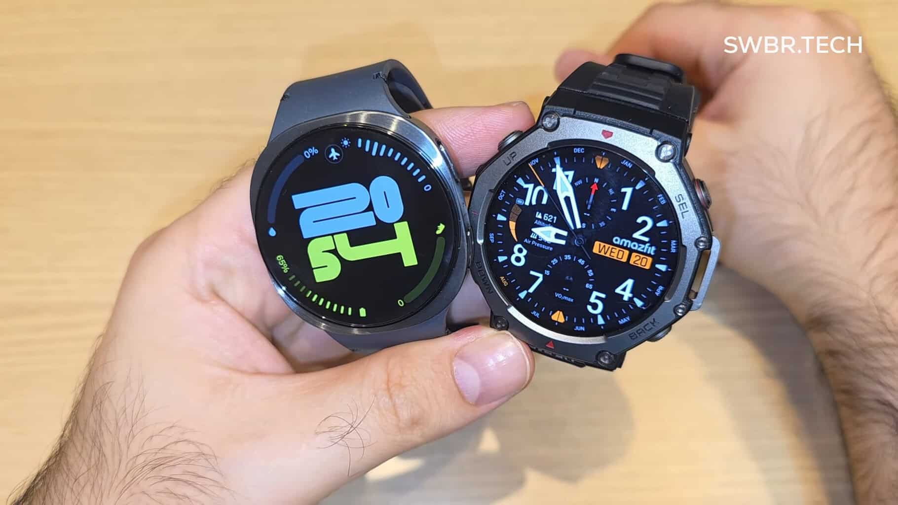Galaxy Watch 8 vs Amazfit T-Rex 3 – Comparativo Completo Galaxy Watch 8 vs Amazfit T-Rex 3 – Comparativo Completo