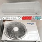 Ar-condicionado Split Samsung Inverter WindFree Connect AI 24.000 BTUs Quente e Frio Sem Vento AR24DXFAAWKNAZ