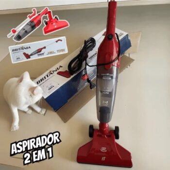 Aspirador De Pó Bas1290v 2 Em 1 1250w Britânia Vermelho