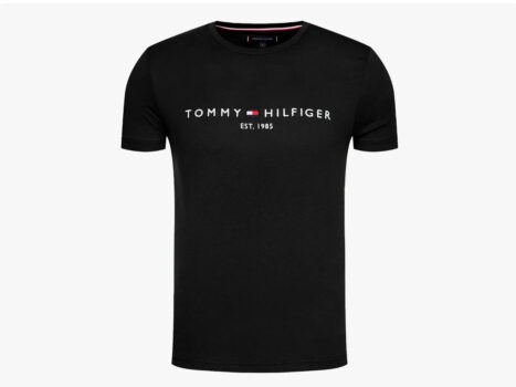 Camiseta Tommy Hilfiger Masculina Logo Tee Preta