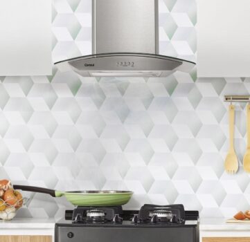 Coifa de Parede Consul 60cm Inox 4 Bocas - Vidro Curvo CAP60AR