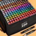 Conjunto Caneta Marcador Canetinha Ponta Dupla 100cores Kit