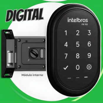 Fechadura Digital De Sobrepor Fr 102 Preto Intelbras