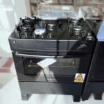 Fogão 5 Bocas Atlas Preto Mesa de Vidro Mônaco Top Glass - Bivolt